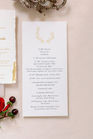 Classic Romance Individual Menu