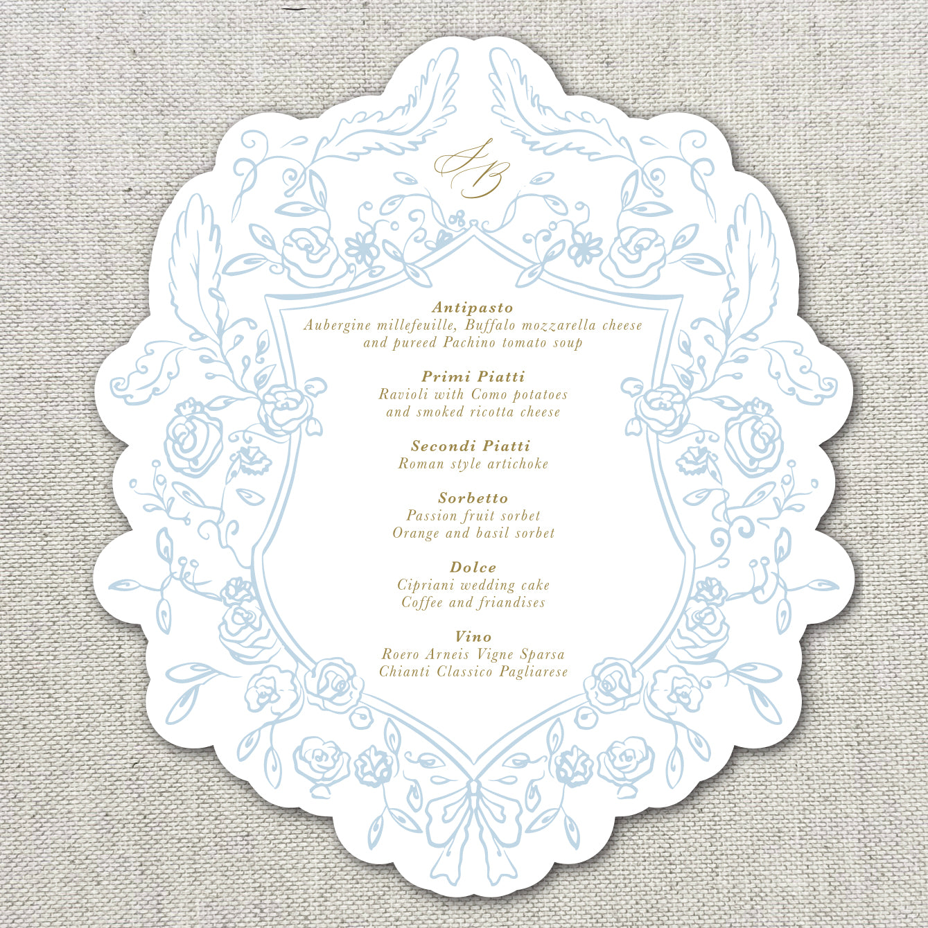 Romantic Como Individual Menu